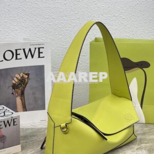 Replica Loewe Puzzle Hobo Bag In Nappa Calfskin A510J67 Lime 2