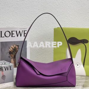 Replica Loewe Puzzle Hobo Bag In Nappa Calfskin A510J67 Purple