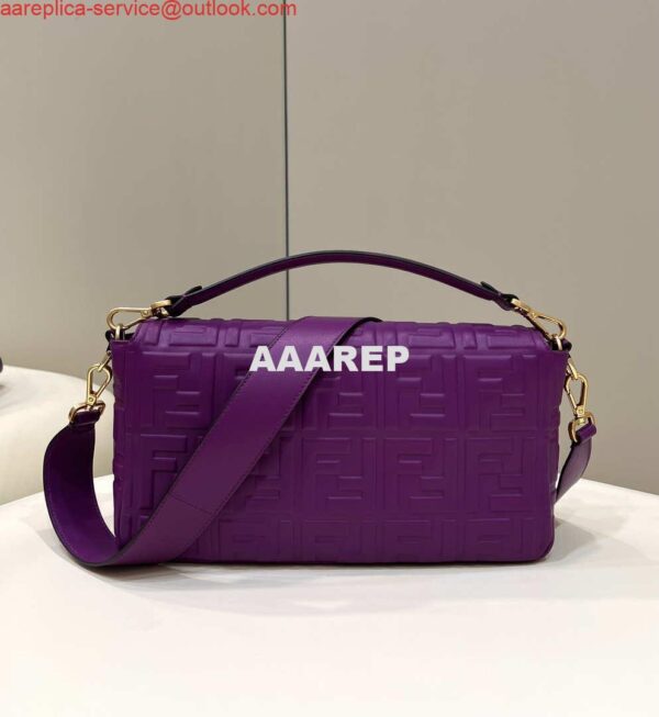 Replica Fendi 8BR771 Baguette Purple leather bag 7