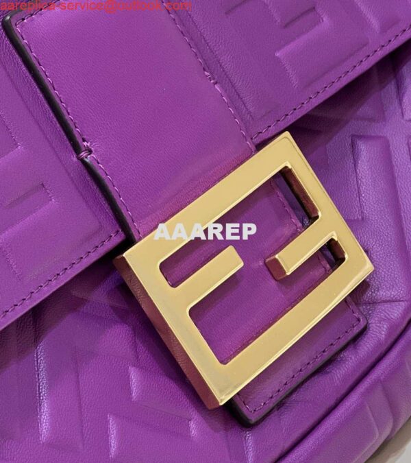 Replica Fendi 8BR771 Baguette Purple leather bag 8