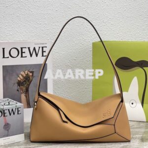 Replica Loewe Puzzle Hobo Bag In Nappa Calfskin A510J67 Warm Dessert