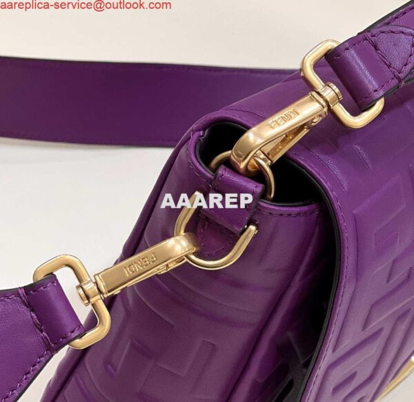 Replica Fendi 8BR771 Baguette Purple leather bag 12