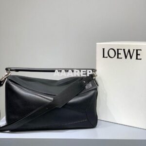 Replica Loewe Puzzle Large Bag 66003 Black 2