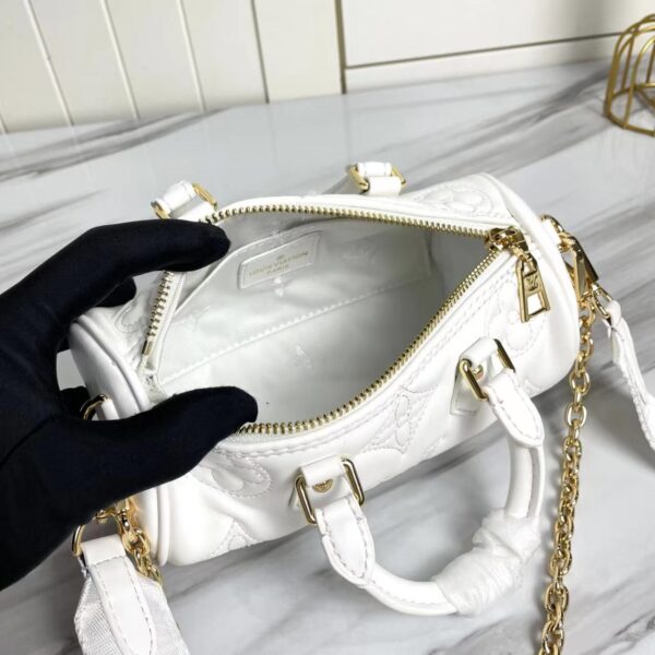 Replica Louis Vuitton LV PAPILLON BB Bag Snow White M59827 12