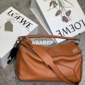 Replica Loewe Puzzle Large Bag in Soft Grained Leather 66003 Tan 2