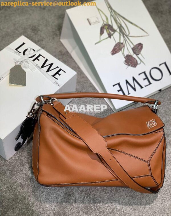 Replica Loewe Puzzle Large Bag in Soft Grained Leather 66003 Tan 4