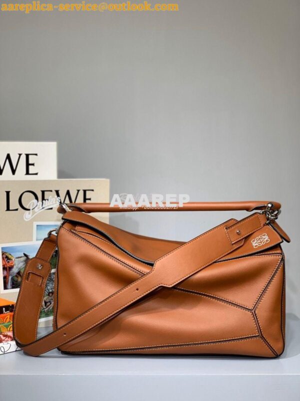 Replica Loewe Puzzle Large Bag in Soft Grained Leather 66003 Tan 6