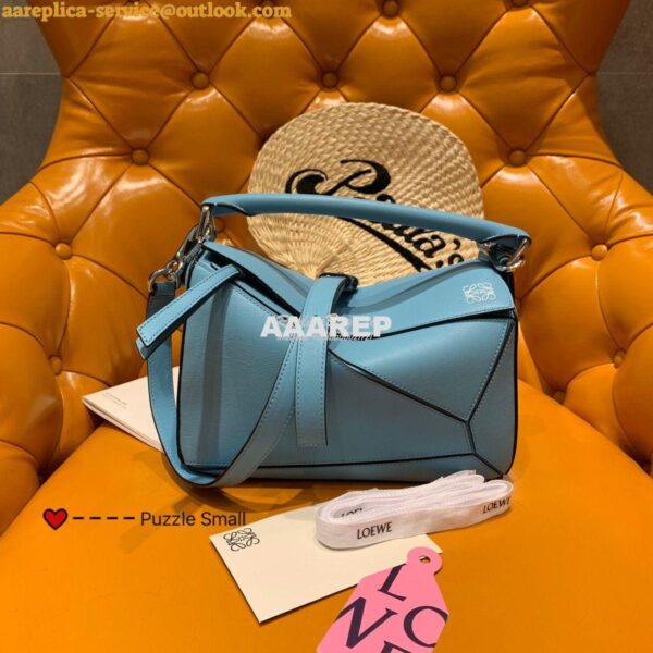 Replica Loewe Puzzle Small Bag 98895 Stone Blue 3