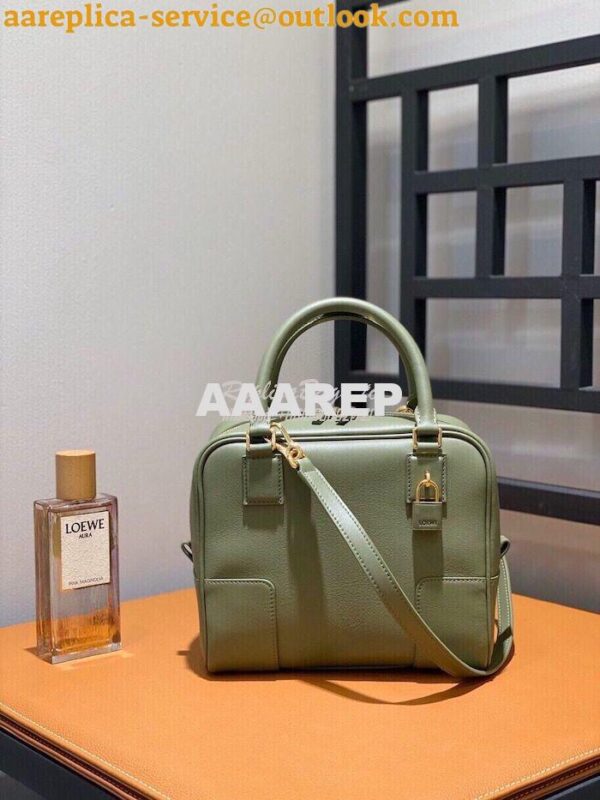 Replica Loewe Amazona 19 Square Bag in Nappa Calfskin A039N10 Avocado