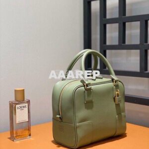 Replica Loewe Amazona 19 Square Bag in Nappa Calfskin A039N10 Avocado 2