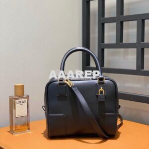 Replica Loewe Amazona 19 Square Bag in Nappa Calfskin A039N10 Black