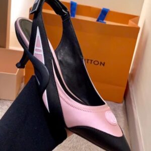 Replica Louis Vuitton Archlight Slingback Pumps In Pink Satin 2