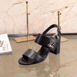 Replica Louis Vuitton Black Leather Horizon Sandal 2