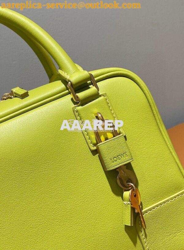 Replica Loewe Amazona 19 Square Bag in Nappa Calfskin A039N10 Lime 6