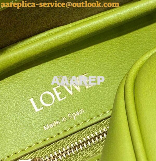 Replica Loewe Amazona 19 Square Bag in Nappa Calfskin A039N10 Lime 9