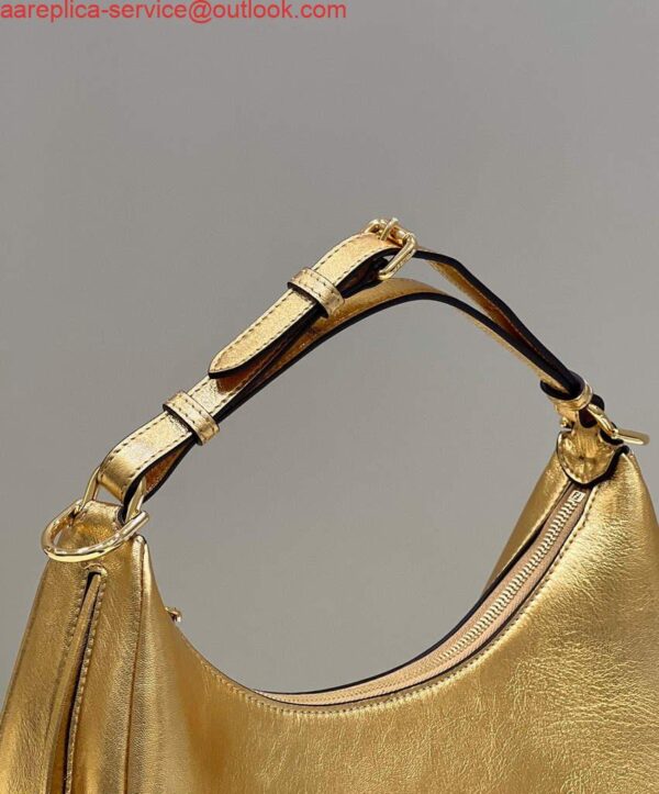 Replica Fendi 8BR798 Fendigraphy Small Gold leather bag 6