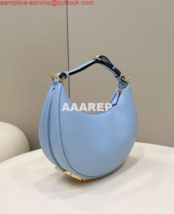 Replica Fendi 8BR798 Fendigraphy Small Light blue leather bag 3