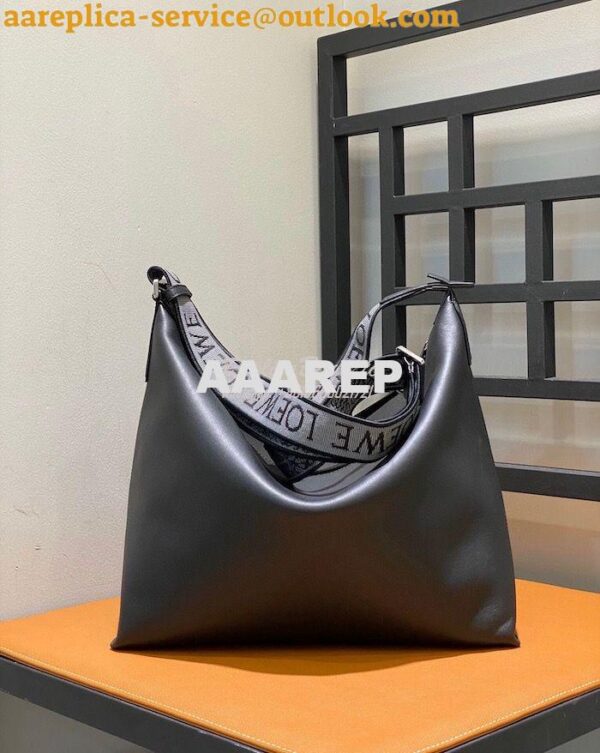 Replica Loewe Cubi Crossbody bag in supple smooth calfskin and jacquar 3