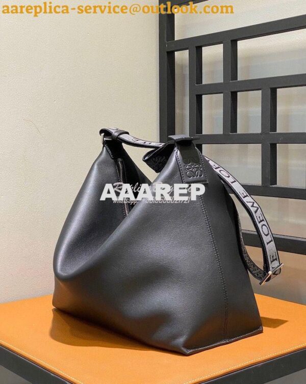 Replica Loewe Cubi Crossbody bag in supple smooth calfskin and jacquar 5