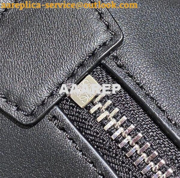 Replica Loewe Cubi Crossbody bag in supple smooth calfskin and jacquar 7