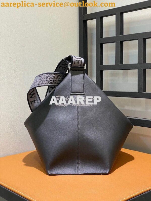 Replica Loewe Cubi Crossbody bag in supple smooth calfskin and jacquar 8