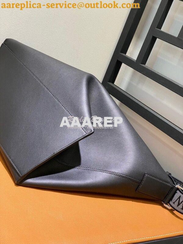 Replica Loewe Cubi Crossbody bag in supple smooth calfskin and jacquar 10