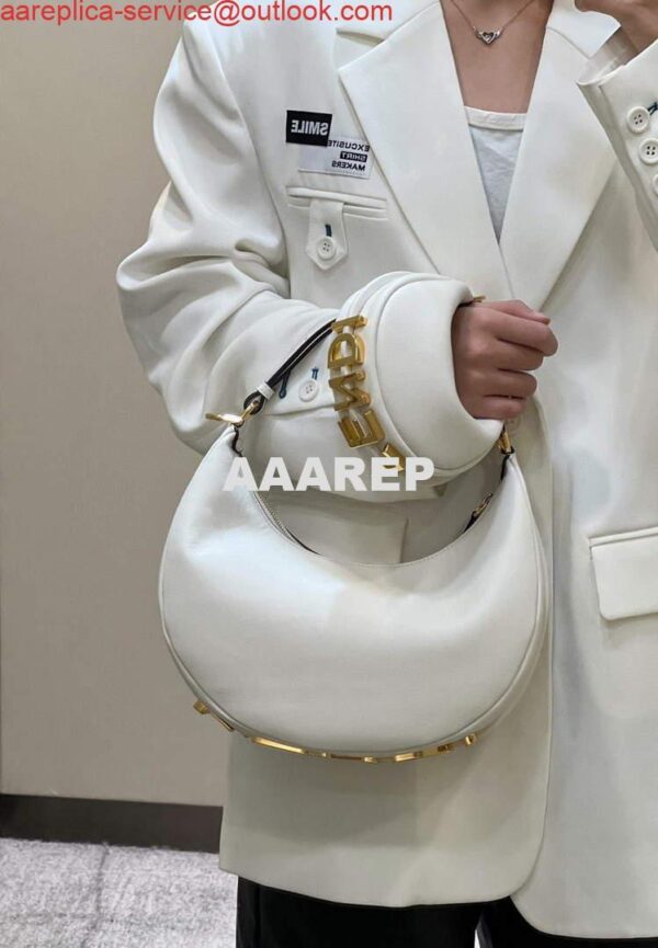 Replica Fendi 8BR798 Fendigraphy Small White leather bag 80056M White 18