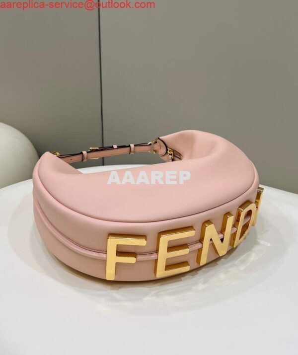 Replica Fendi 8BR799 Fendigraphy Medium Pink laminated leather bag 6