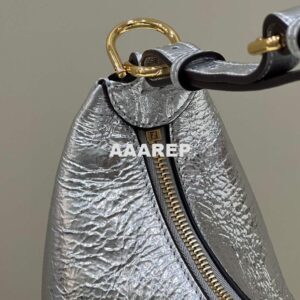 Replica Fendi 8BR799 Fendigraphy Medium Silver laminated leather bag 2