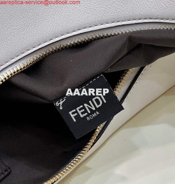 Replica Fendi 8BR799 Fendigraphy Medium White laminated leather bag 9