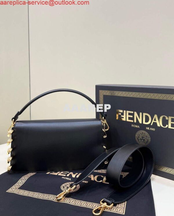 Replica Fendi 8BR801 Baguette Brooch Bag Black 3