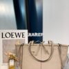 Replica Loewe Flamenco Clutch In Nappa Calfskin A411FC1 Ash Grey 2