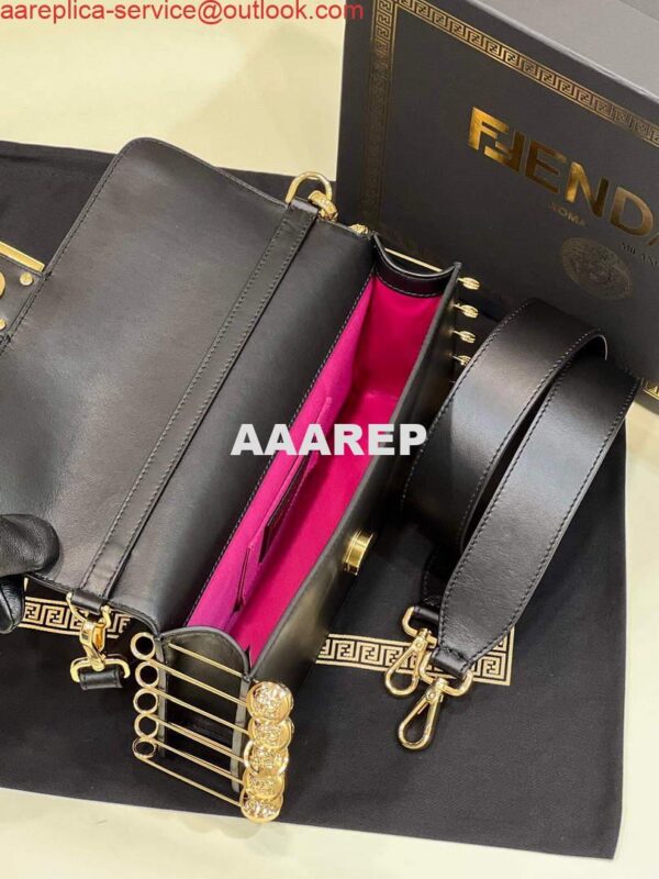 Replica Fendi 8BR801 Baguette Brooch Bag Black 9