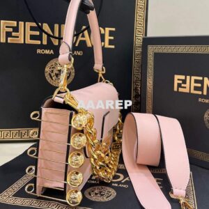 Replica Fendi 8BR801 Baguette Brooch Bag Pink 2