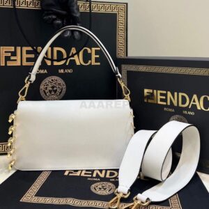 Replica Fendi 8BR801 Baguette Brooch Bag White