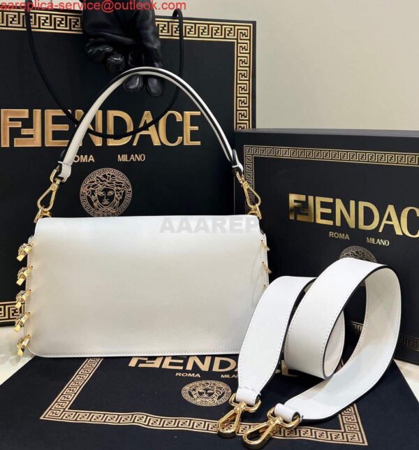 Replica Fendi 8BR801 Baguette Brooch Bag White 3