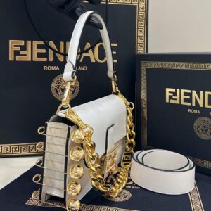 Replica Fendi 8BR801 Baguette Brooch Bag White 2