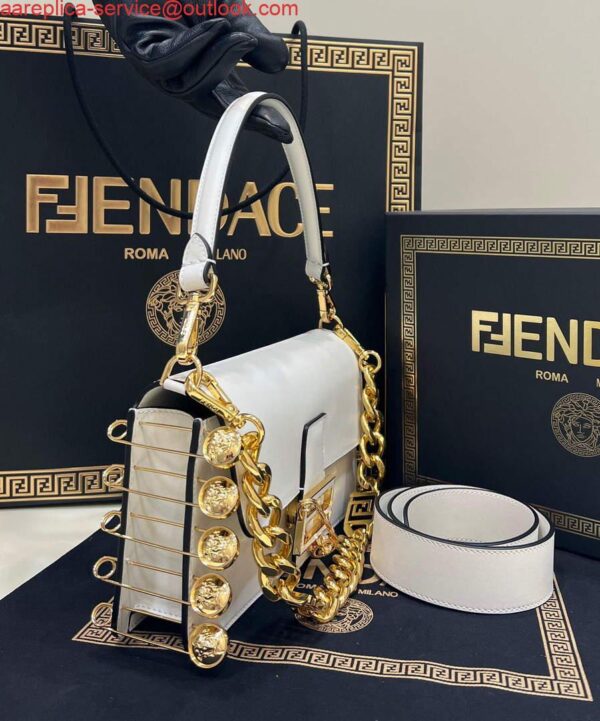 Replica Fendi 8BR801 Baguette Brooch Bag White 4