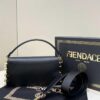 Replica Fendi 8BR801 Baguette brooch Fendace Blue leather 8563 bag 2