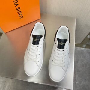 Replica Louis Vuitton Luxembourg Sneakers with Black Leather Heel 2