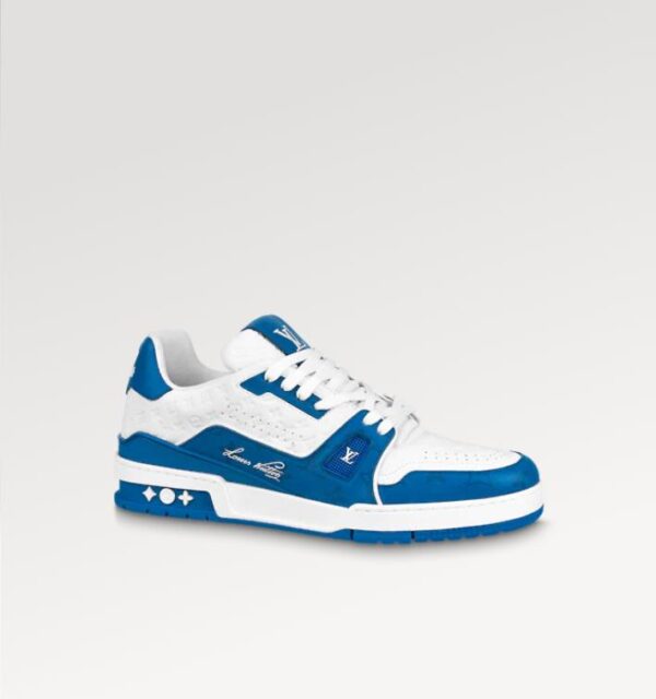 Replica Louis Vuitton LV TRAINER SNEAKER Blue 1AANER 3