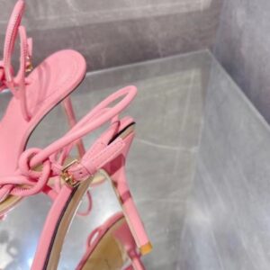 Replica Louis Vuitton Nova 90MM Sandals In Pink Lambskin 2