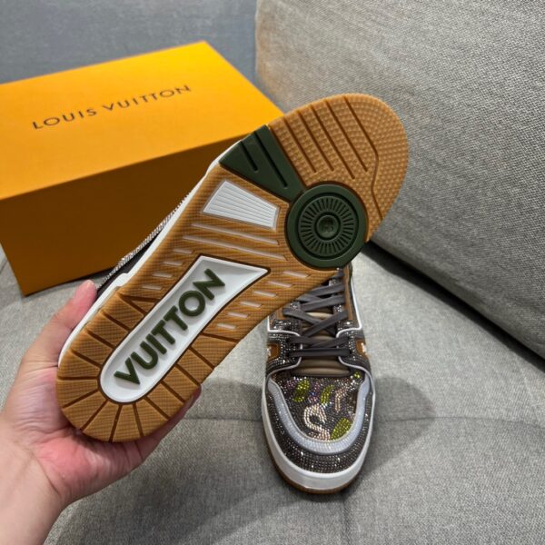 Replica Louis Vuitton LV TRAINER SNEAKER Khaki Green 1AARH2 9