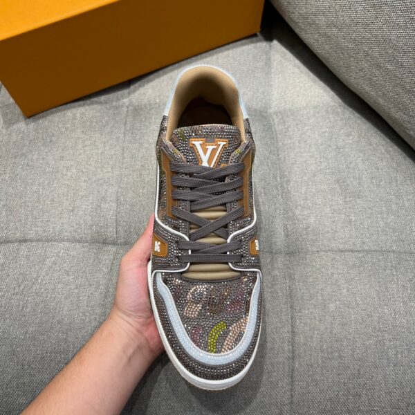 Replica Louis Vuitton LV TRAINER SNEAKER Khaki Green 1AARH2 12