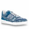 Replica Louis Vuitton LV Trainer Sneakers In Blue/White Leather 2