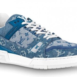 Replica Louis Vuitton LV Trainer Sneakers In Monogram Denim