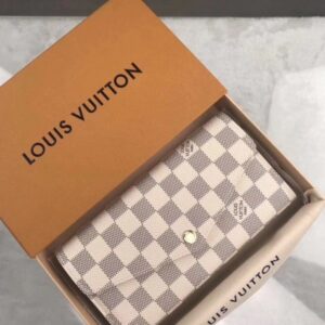 Replica Louis Vuitton Sarah Wallet Damier Azur N63208 BLV931 2