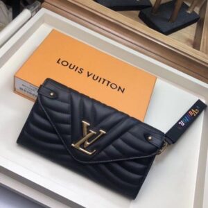 Replica Louis Vuitton Black New Wave Long Wallet M63298 BLV1012 2