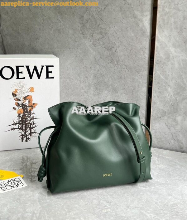 Replica Loewe Flamenco Clutch In Nappa Calfskin A411FC1 Vintage Khaki 4