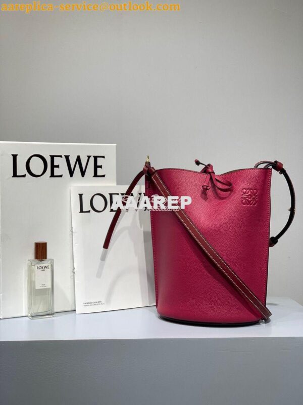 Replica Loewe Gate Bucket 66088 Bordeaux 3